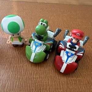 2008 TOMY Micro Pullback Racer Cars 2" Mario & Yoshi nintendo
